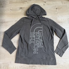 The North Face Womens Pullover Hoodie Green Logo Outdoor Hiking Sweatshirt L