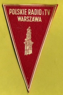 Vintage QSL pennant Radio Poland Wimpel banderin fanion
