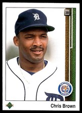 Chris Brown 1989 Upper Deck #784 Tigers MLB READ FREE SHIPPING AutographDen