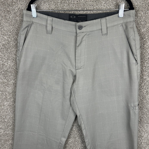 Oakley Chino Performance Pants Straight Leg Men’s 34x32 Beige Geometric Print