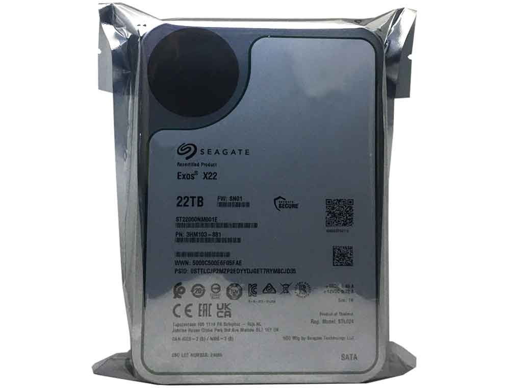 Seagate Exos X22 22TB SATA 6Gb/s 7200RPM 3.5