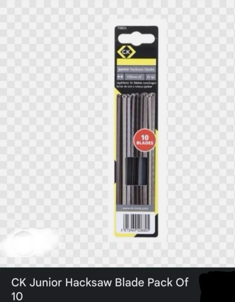 CK Tools T0835 Junior HacksawBlades 150mm 6" 32tpi - Image 2 of 3