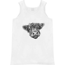 'Cute Highland Cow Head' Adult Vest / Tank Top AV056444 