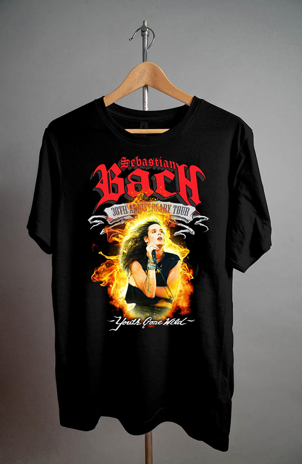 FILA T shirt maglietta Sebastian Bach Album 'Skid Row' tour 30° anniversario