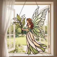 Bumblebee Moon Suncatcher  Acrylic Floral Window Hanging