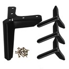  4Pcs Black Furniture Feet Legs For Furniture Diy Replacement Sofa Couch Legs