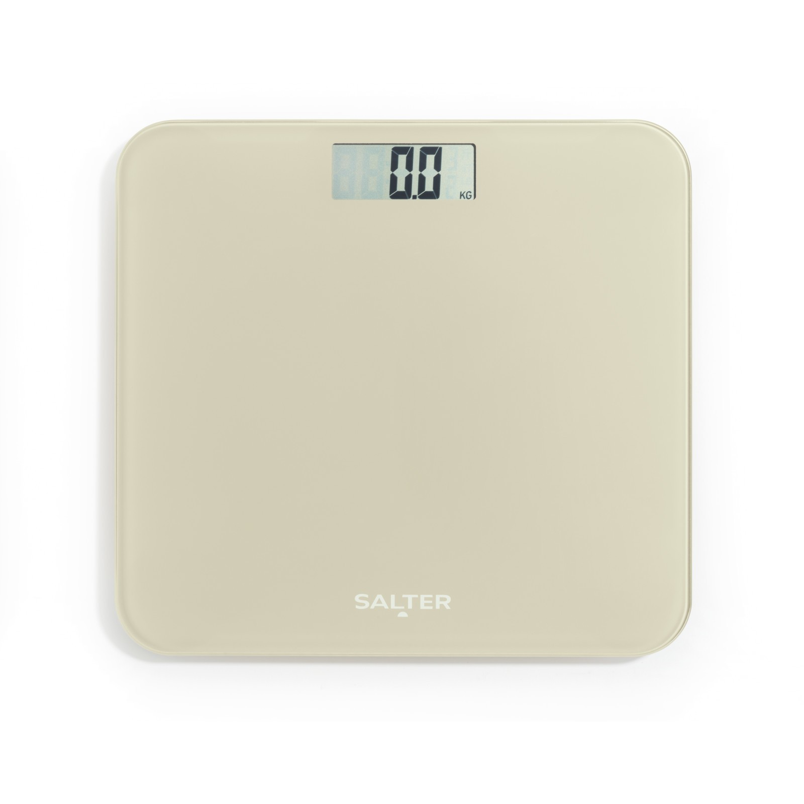 Salter Digital Bathroom Scale, Battery-Free, LCD Display Tough Glass 180kg Cream