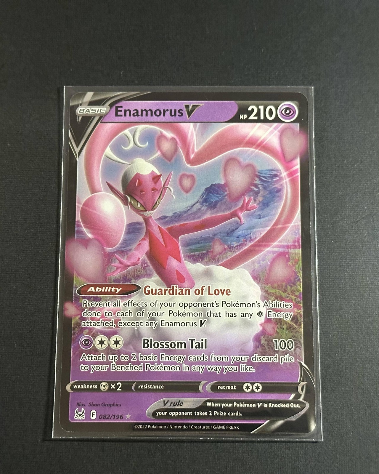 Enamorus V 082/196 SWSH11: Lost Origin NM Pokemon TCG Card