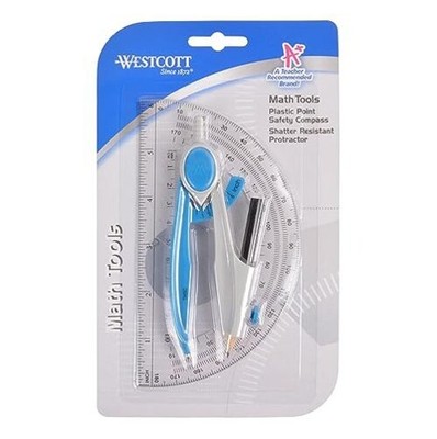  Compass and Protractor Math and Geometry Set, 1 Count (Pack of 1) 2-Piece