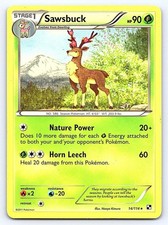 ⭐ Sawsbuck R 14/114 Heavily Played Black & White Pokemon
