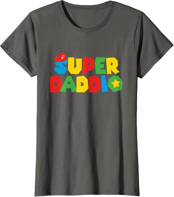 Super Gamer Dad Unleashed Celebrating Fatherly Powers Ladies' Crewneck T-Shirt