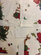 Pottery Barn Teen Organic Flannel The Grinch  Max Sheet Set Full NWOT Dr Seuss