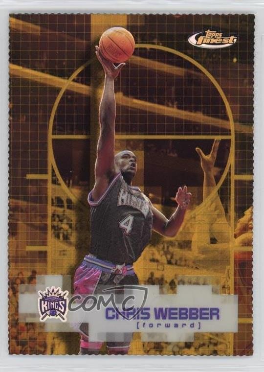 Chris Webber Gold Refractor #97 Basketball Cards 2000 Finest trading card — raw and PSA graded price guide