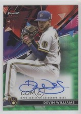 2021 Topps Finest Green Wave Refractor 20/99 Devin Williams #FA-DW Auto 7w7