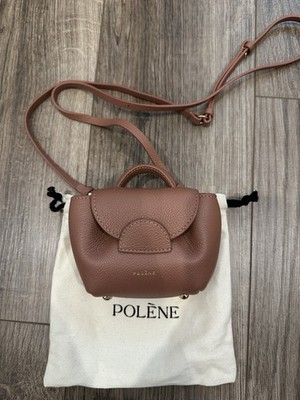 POLENE Numero Un micro Mini bag cross body textured blush pink