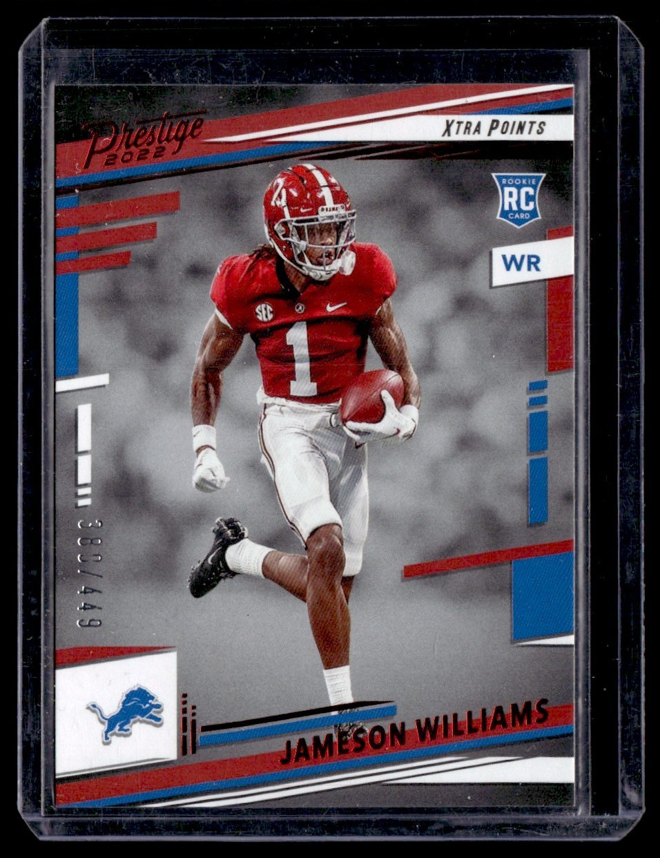 2022 Panini Prestige Xtra Points Rookie Red Jameson Williams 380/449 #307