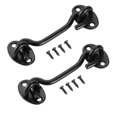 VEVOR Hook and Eye Gate Latch 2 Pack Barn Door Latch Hook with Mounting Screws