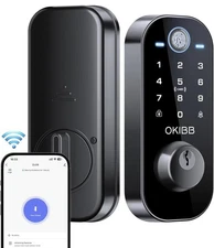 NEW - Keyless Entry Door Lock, OKIBB 5-in-1 Smart Lock with Built-in WiFi
