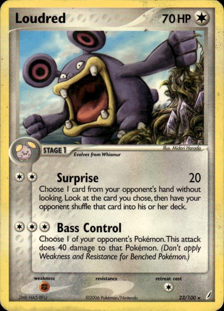 Loudred Rare Crystal Guardians 23/100 Colorless Normal Pokemon Card