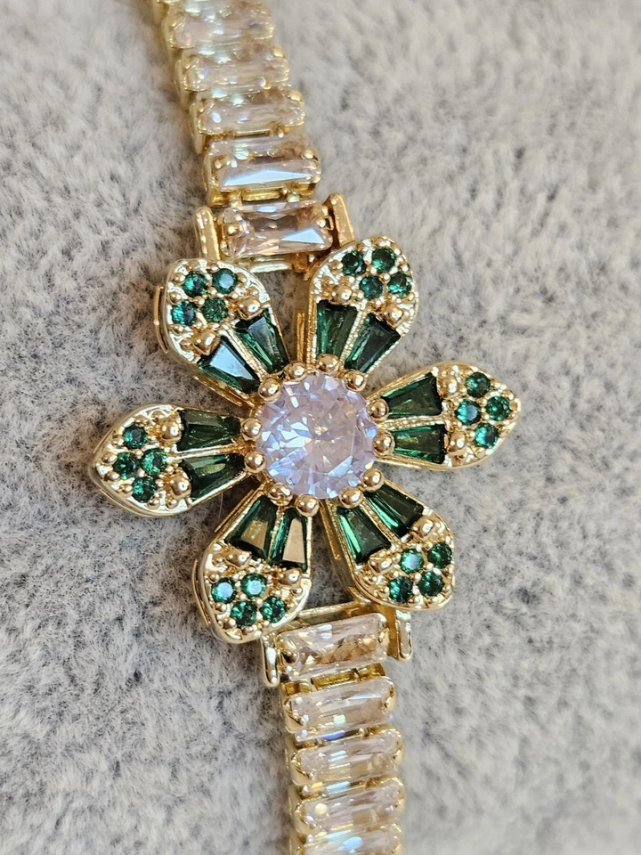 Pulsera tenis rellena de oro de 18k Foto 2 de 4