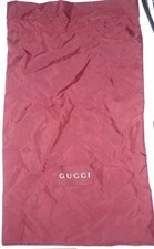 Gucci Maroon Satin Drawstring Dust Bag Carrying Pouch, 9.25"X12"