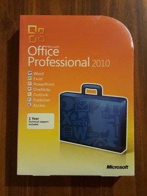 NEW SEALED Genuine Microsoft Office 2010 Professional for 2 PCs RETAIL