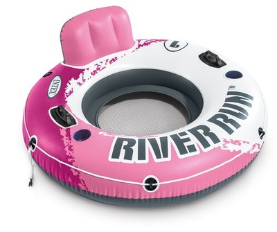 Intex Pink River Run I Sport Lounge Inflatable Water Float 53inch Diameter