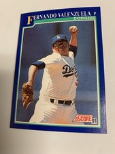 1991 Score Fernando Valenzuela Los Angeles Dodgers 