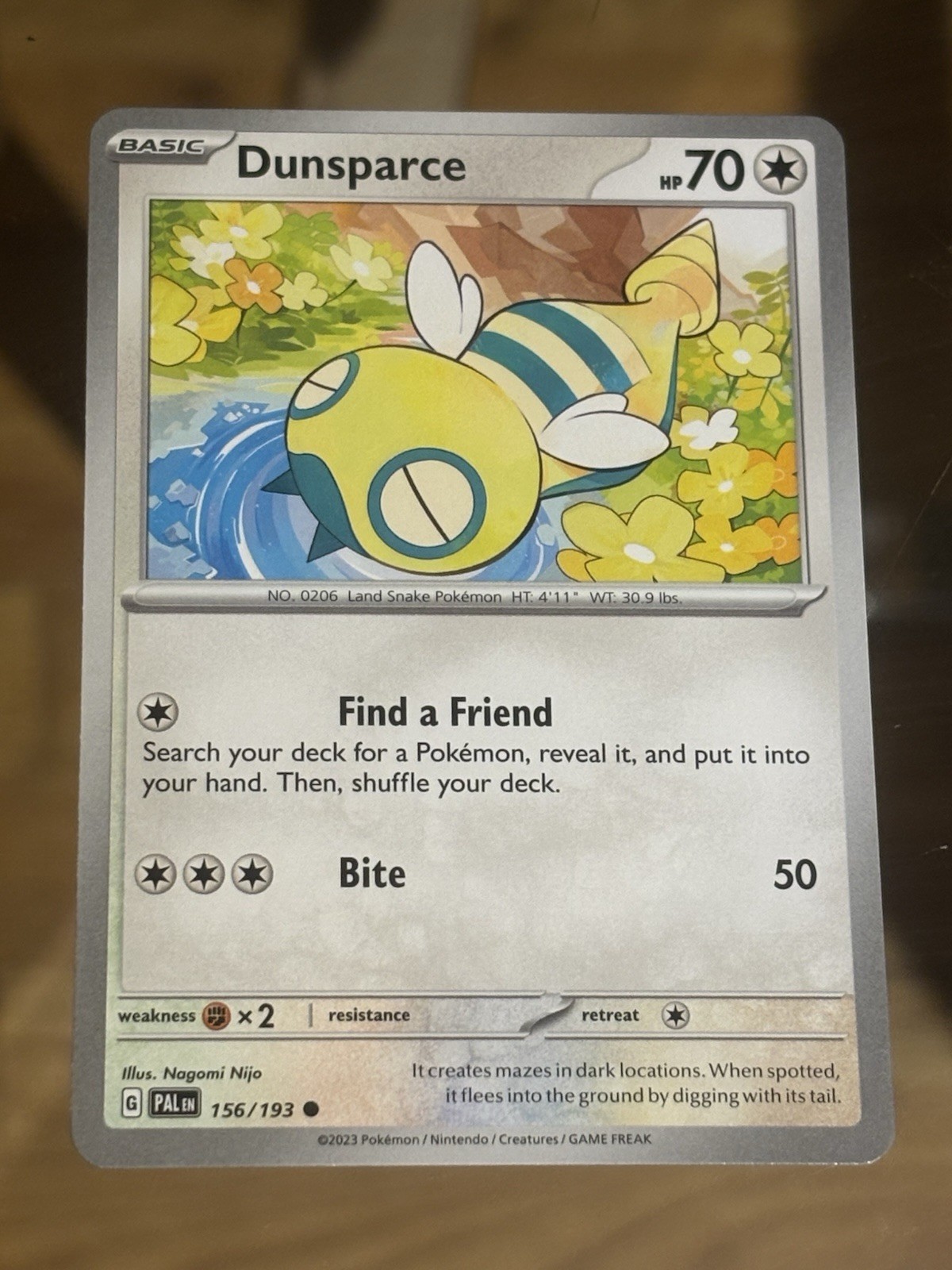 Dunsparce - 156/193 - Paldea Evolved - Regular Pokemon Card