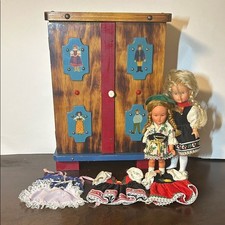 Vintage Dora Kuhn Doll Armoire Closest / Wardrobe Clockwork Girl