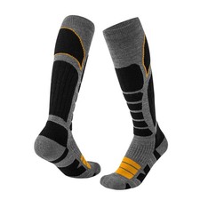 GtxvZys Ski Socks Merino Wool for men Knee-High Winter Medium, Black