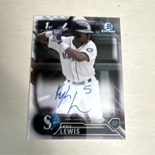 Topps 2016 Bowman Draft Kyle Lewis 1st Bowman Chrome Auto #CDA-KL Mariners