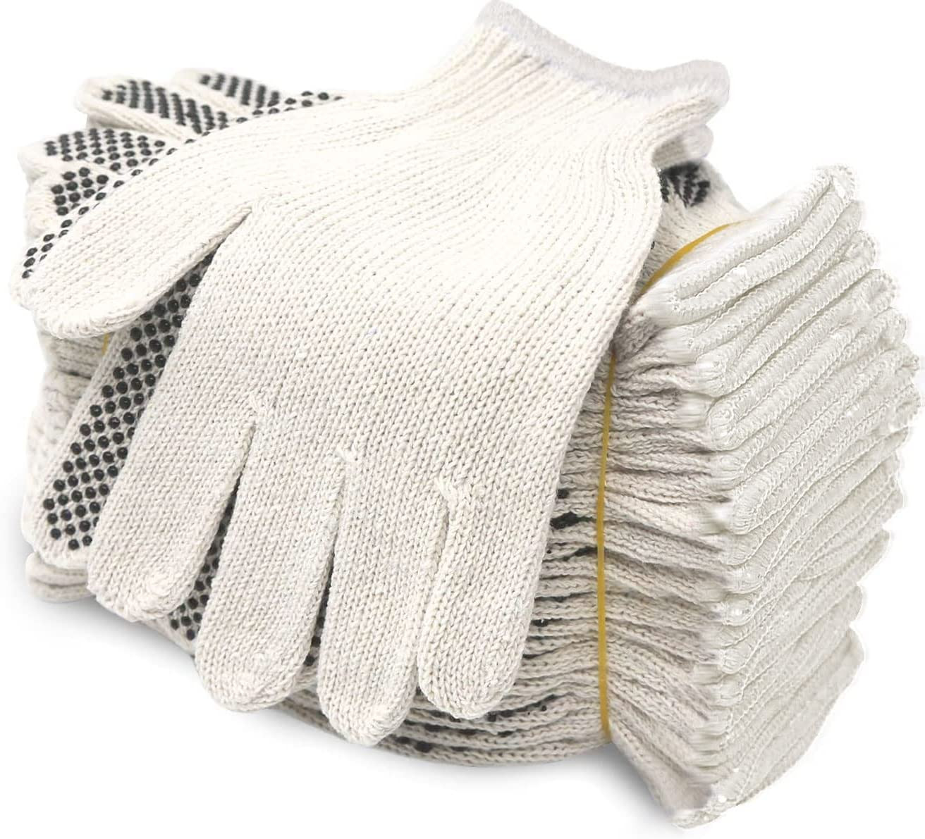 Cotton Polyester String Knit Shell Safety Protection Work Gloves for Painter Mec