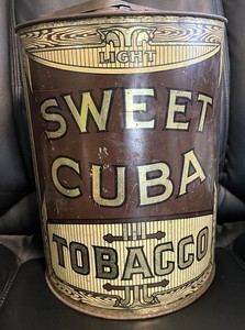 Sweet Cuba Vintage Light Fine Cut Tobacco Tin Can w/ Lid