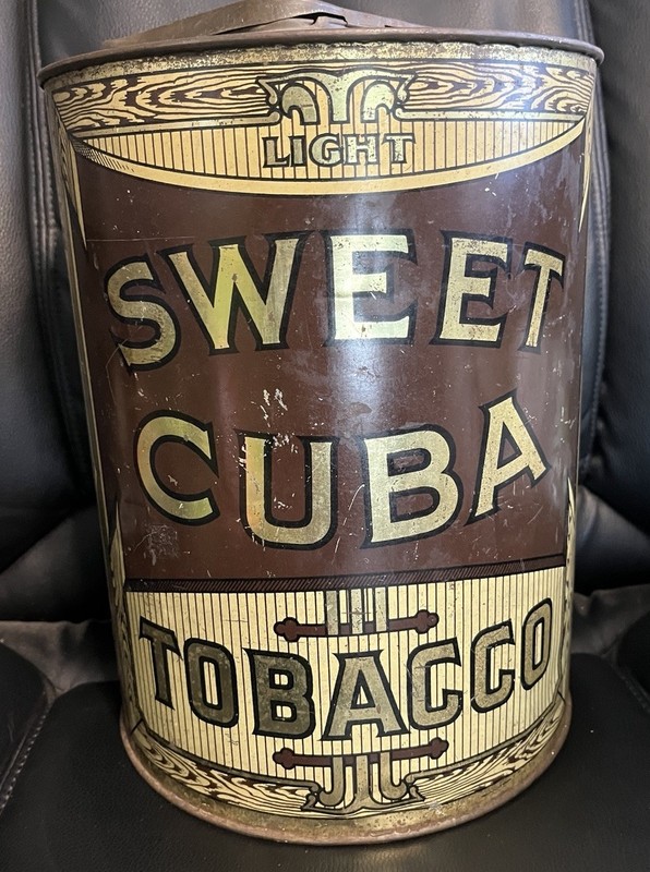 Sweet Cuba Vintage Light Fine Cut Tobacco Tin Can w/ Lid