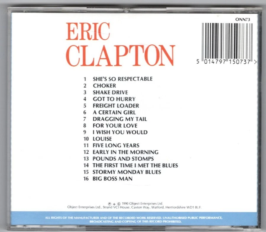 CD Eric Clapton - The First Time I Met The Blues (Inlay mit Druckfehler), Top - Bild 2 von 2