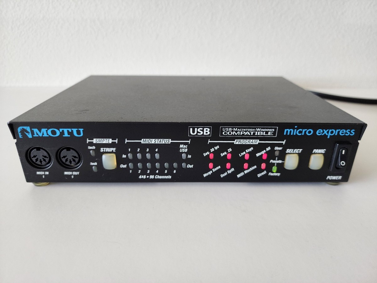 MOTU Micro Express 4x6 USB MIDI Interface With SMPTE | eBay