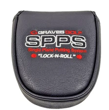 GRAVEWS GOLF SPPS SINGLE PLANE PUTTING SYSTEM PUTTER HEAD COVER LOCK-N-ROLL