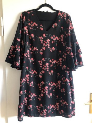 NEU VERO MODA Kleid Gr. L Damen Länge 95 cm Oberweite 51 cm Chiffon, gefüttert