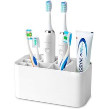 Electric Toothbrush Holder Large Bathroom Caddy Storage Multifunction Organizer