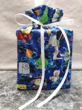 Halloween Sponge Bob friends on cotton fabric handmade, square tissue box cover