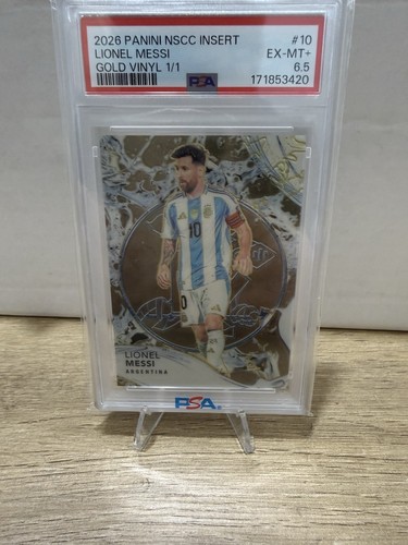 2026 Panini National Silver Pack Lionel Messi Gold Vinyl 1/1 PSA 6.5 Read Desc.