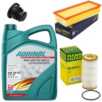 MotoröL Filter Set 5W-30 5 Liter + ÖLablassschraube FüR Audi A4 A5 Q5 1.8 2.0