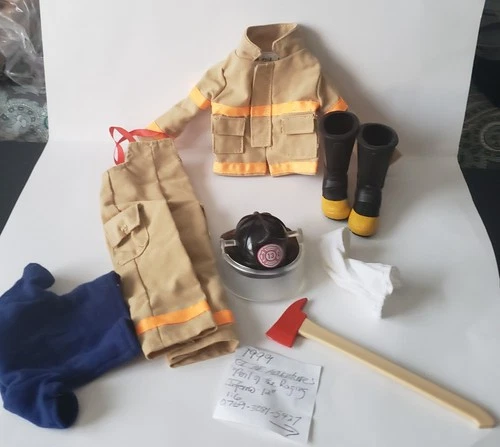 Hasbro Adventures Of GI Joe Peril Of Raging Inferno Fire Fighter Outfit & Gear!~