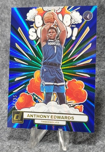 Anthony Edwards [Blue Green] #6 2023 Panini Donruss Bomb Squad card