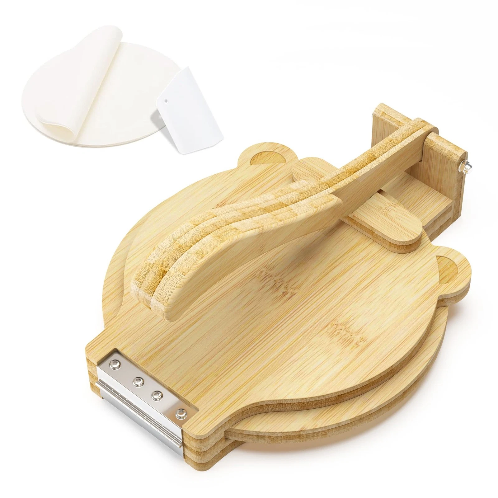 Tortilla Press 10 Inch with 50pcs Parchment Paper and Dough ScraperQuesadilla...