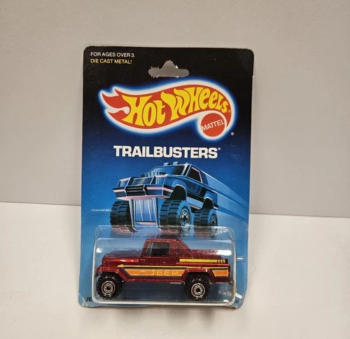 Vintage Hot Wheels 1986 Jeep Scrambler Metallic Red Truck Malaysia