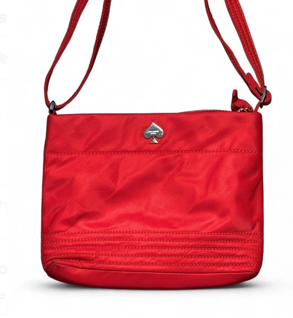 Y2K Kate Spade nylon red backpack or shoulder bag. Silver hardware. kate spade new york Backpack Red Bags & Handbags for Women  main image 3