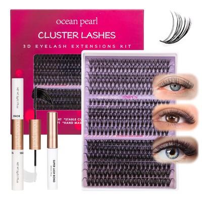 Ocean Pearl Lash Clusters 320PCS 11-20mm Extension Kit 320P-30D+40D+60D 