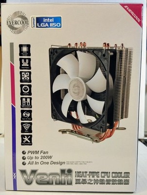 Evercool Venti HPQ-12025 Heat-Pipe CPU Cooler for LGA2011/1156/1155/1356/775/AMD